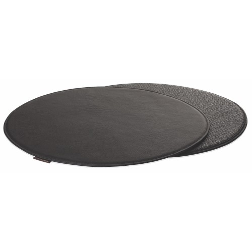 leather Raw black - seat cushion for Series 7 - Fritz Hansen