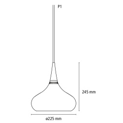 P1 - Orient aluminium-chêne - Fritz Hansen