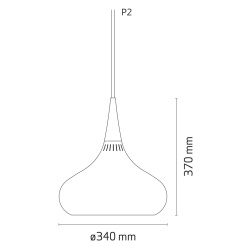 P2 - Orient aluminium-chêne - Fritz Hansen