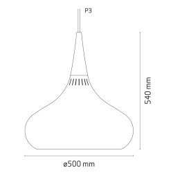 P3 - Orient aluminium-oak - Fritz Hansen