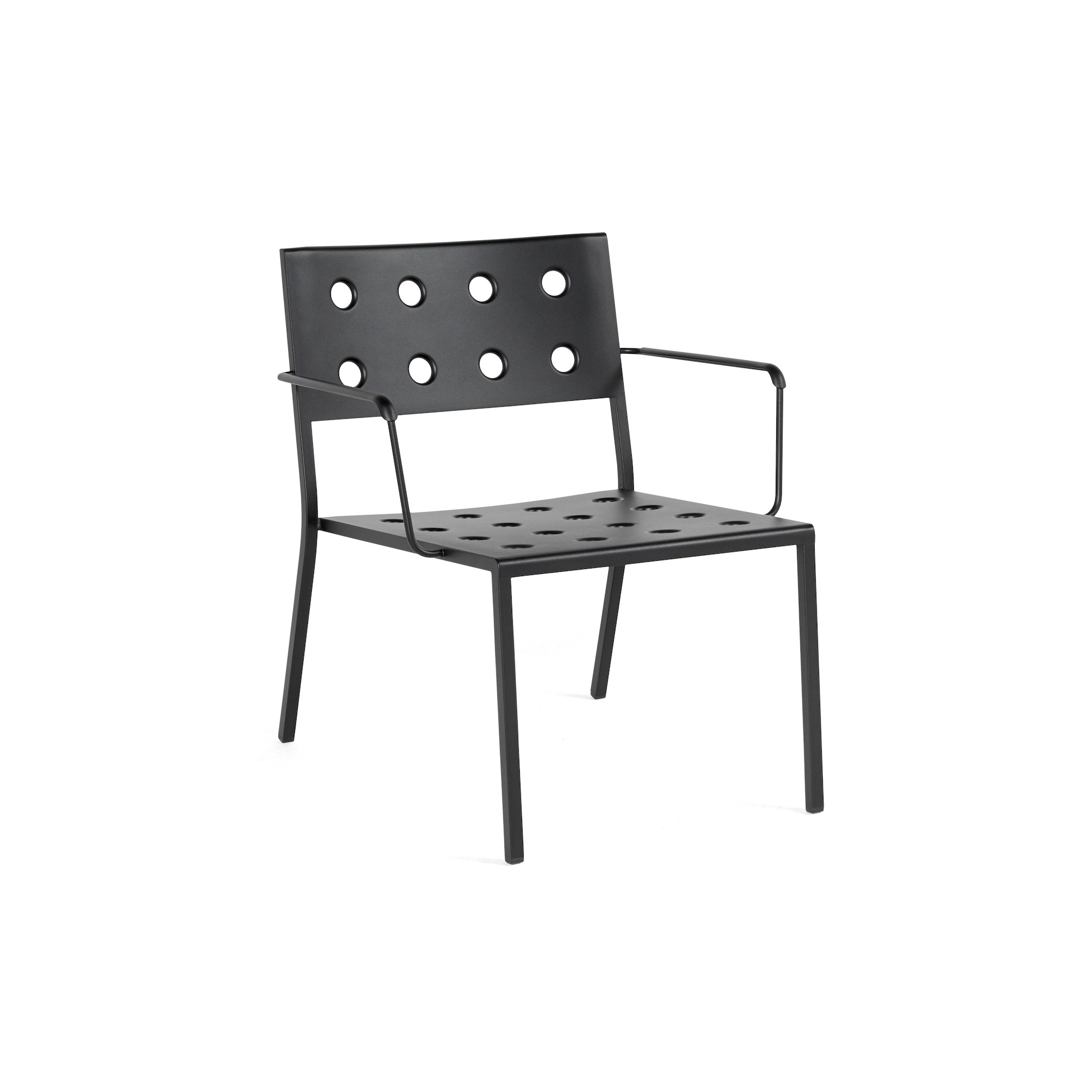 Anthracite – Fauteuil lounge Balcony avec accoudoirs - HAY