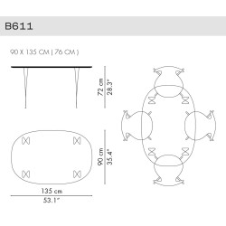 B611 - Table Serie - Fritz Hansen