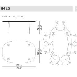 B613 - Table Serie - Fritz Hansen