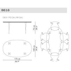 B616 - Table Serie - Fritz Hansen