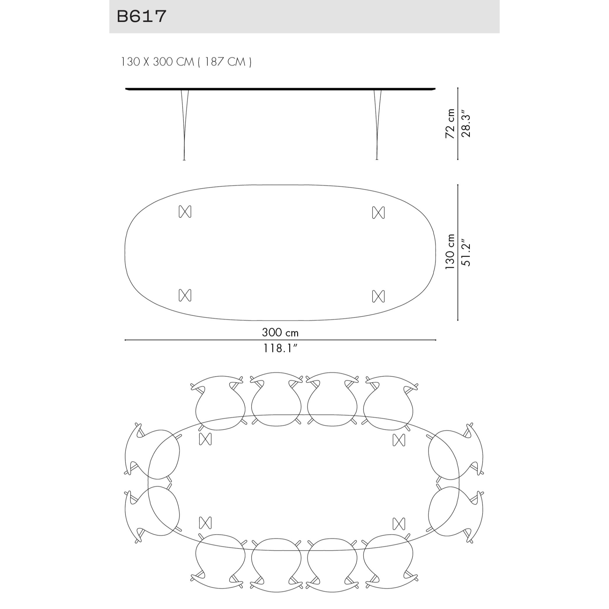 B617 - Table Serie - Fritz Hansen