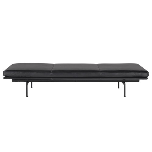 Daybed Outline – cuir Refine noir - Muuto