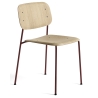 oak + fall red legs - Soft Edge 40 chair - HAY