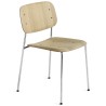 oak + chromed legs - Soft Edge 40 chair - HAY