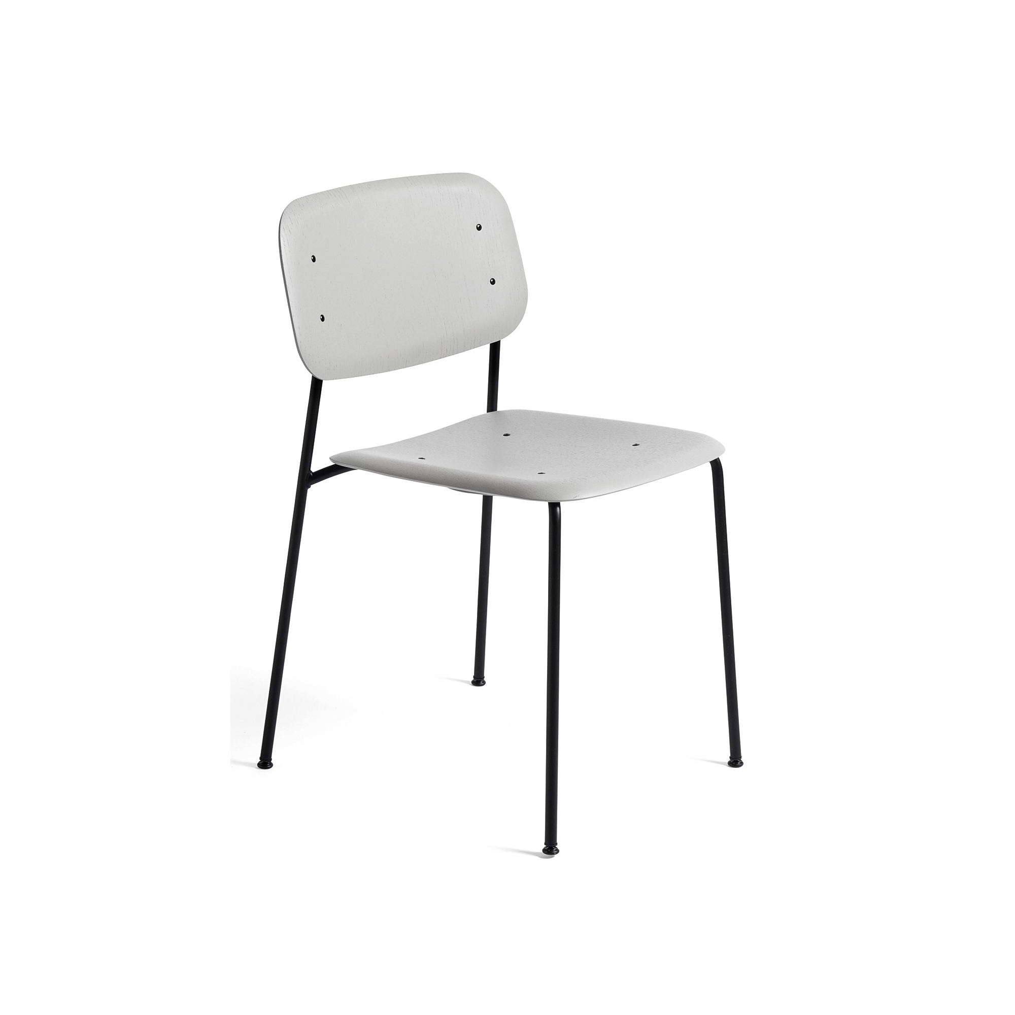 soft grey oak + black legs - Soft Edge 40 chair - HAY