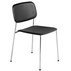 black oak + chromed legs - Soft Edge 40 chair - HAY