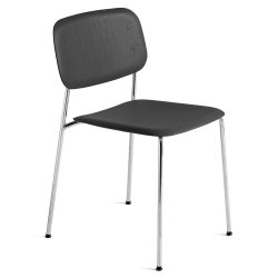 soft black oak + chromed legs - Soft Edge 40 chair - HAY