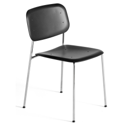 black + chromed legs - Soft Edge 45 polypropylene chair - HAY