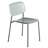 dusty green + black legs - Soft Edge 45 polypropylene chair - HAY