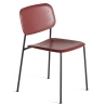 Fall red + black legs - Soft Edge 45 polypropylene chair - HAY