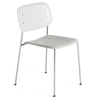 soft grey + chromed legs - Soft Edge 45 polypropylene chair - HAY