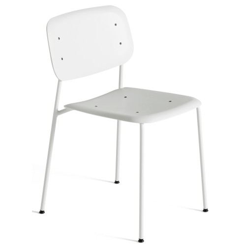 blanc + pieds blancs - chaise polypropylene Soft Edge 45 - HAY