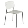 soft grey + black legs - Soft Edge 45 polypropylene chair - HAY