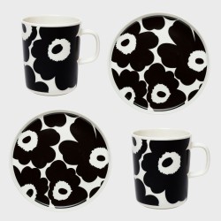 - Marimekko Set petit-déjeuner Oiva / Unikko - 2 pcs mug + assiettes - Unikko - 190