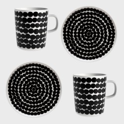 - Marimekko Set petit-déjeuner Oiva / Siirtolapuutarha - 2 pcs mug + assiettes - Räsymatto - 190