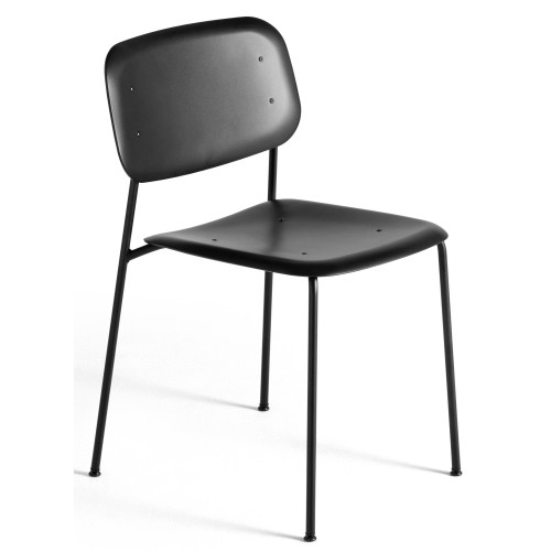 black + black legs - Soft Edge 45 polypropylene chair - HAY