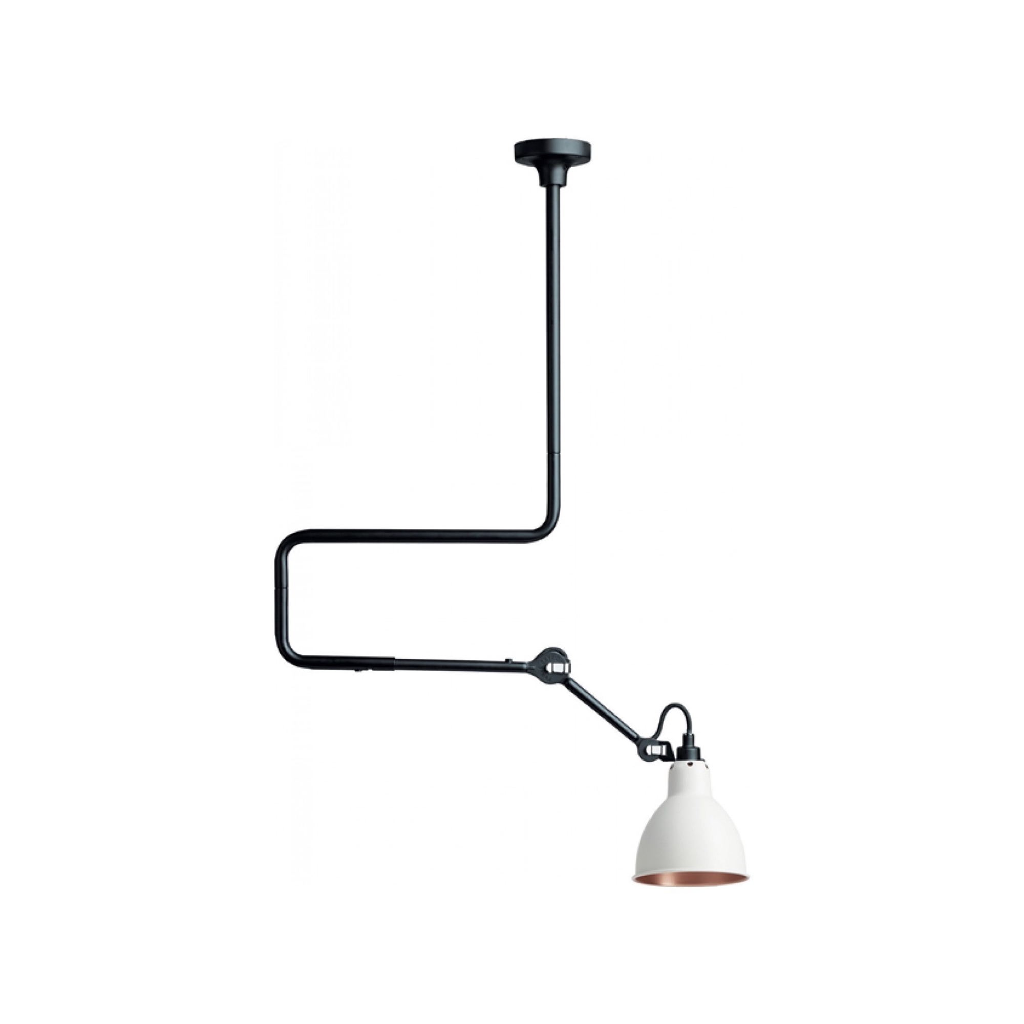 black / round white, copper inside - Gras 312 - pendant - DCW éditions