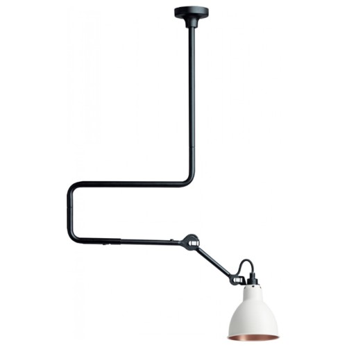 noir / rond blanc, intérieur cuivre - Gras 312 - suspension - DCW éditions