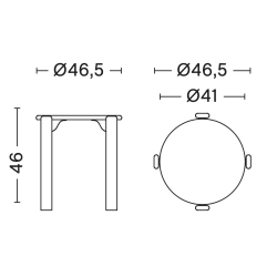 Tabouret REY – Noir profond - HAY