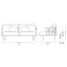 L162 x P80 cm – Fly sofa SC2 - &Tradition