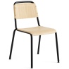 black steel frame - matt lacquered oak - Halftime chair - HAY