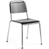 chromed steel frame - black stained oak - Halftime chair - HAY