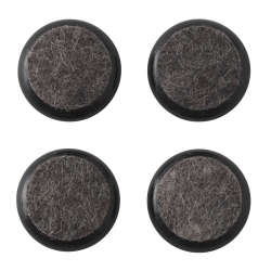 Set of 4 black felt glides for Workshop & Nerd chairs - Muuto