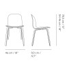 dusty green - wooden base Visu chair - Muuto