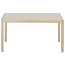 140 x 92 cm – plateau linoléum gris chaud – Table Workshop - Muuto