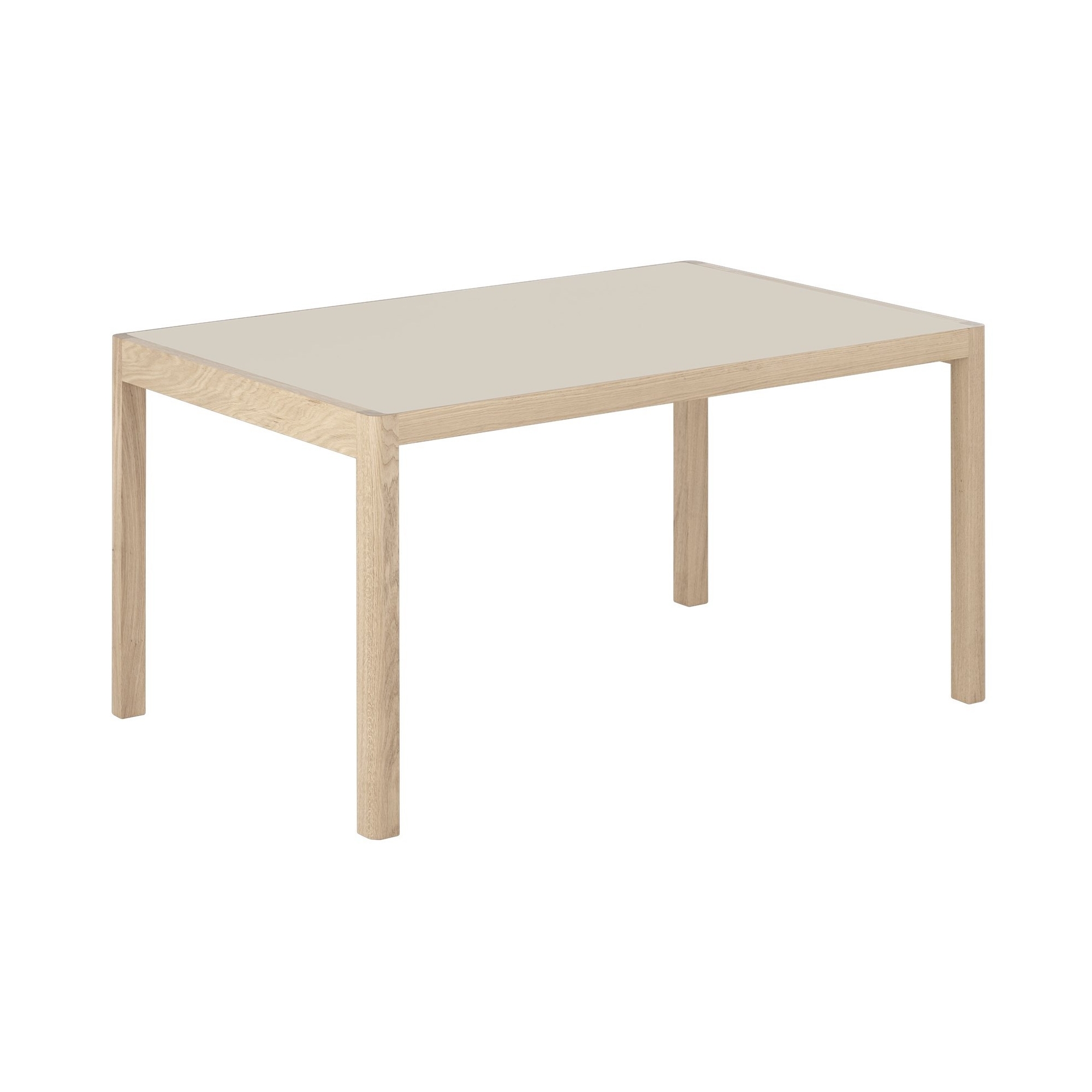 140 x 92 cm – plateau linoléum gris chaud – Table Workshop - Muuto