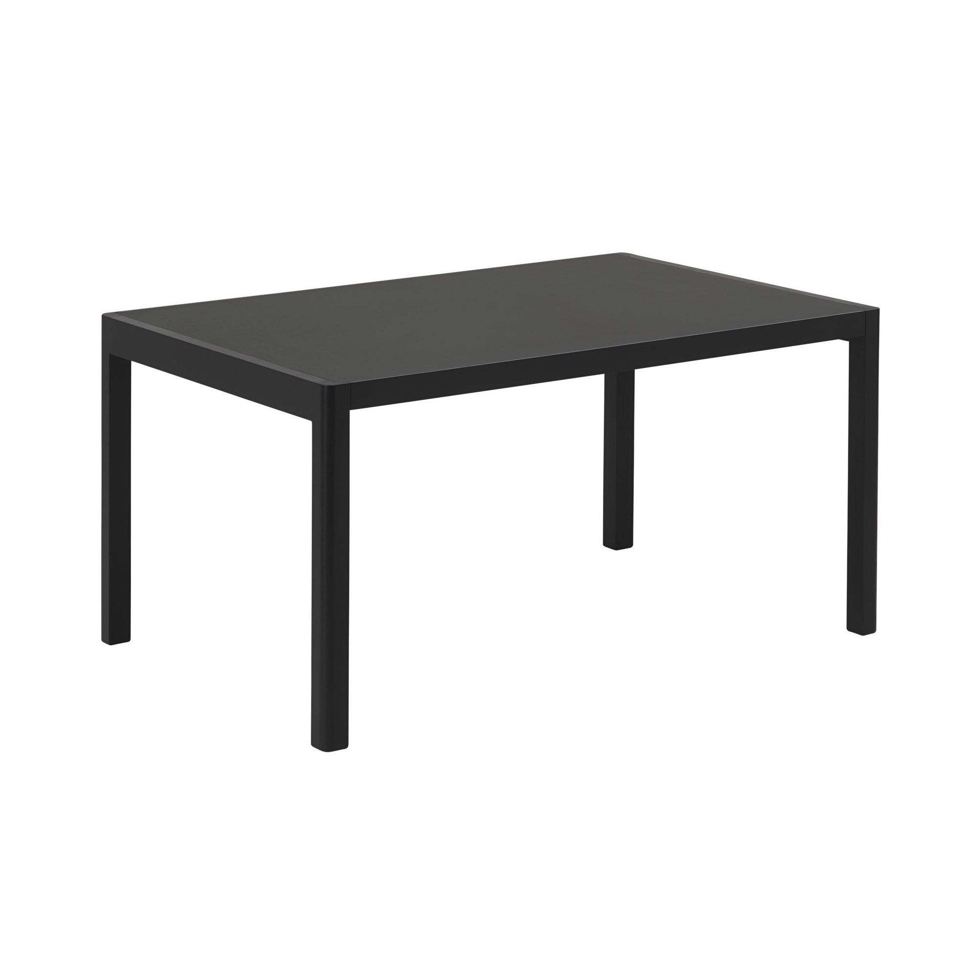 140 x 92 cm – black linoleum tabletop + black base – Workshop Table - Muuto