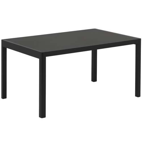 140 x 92 cm – plateau linoléum noir + base noire – Table Workshop - Muuto