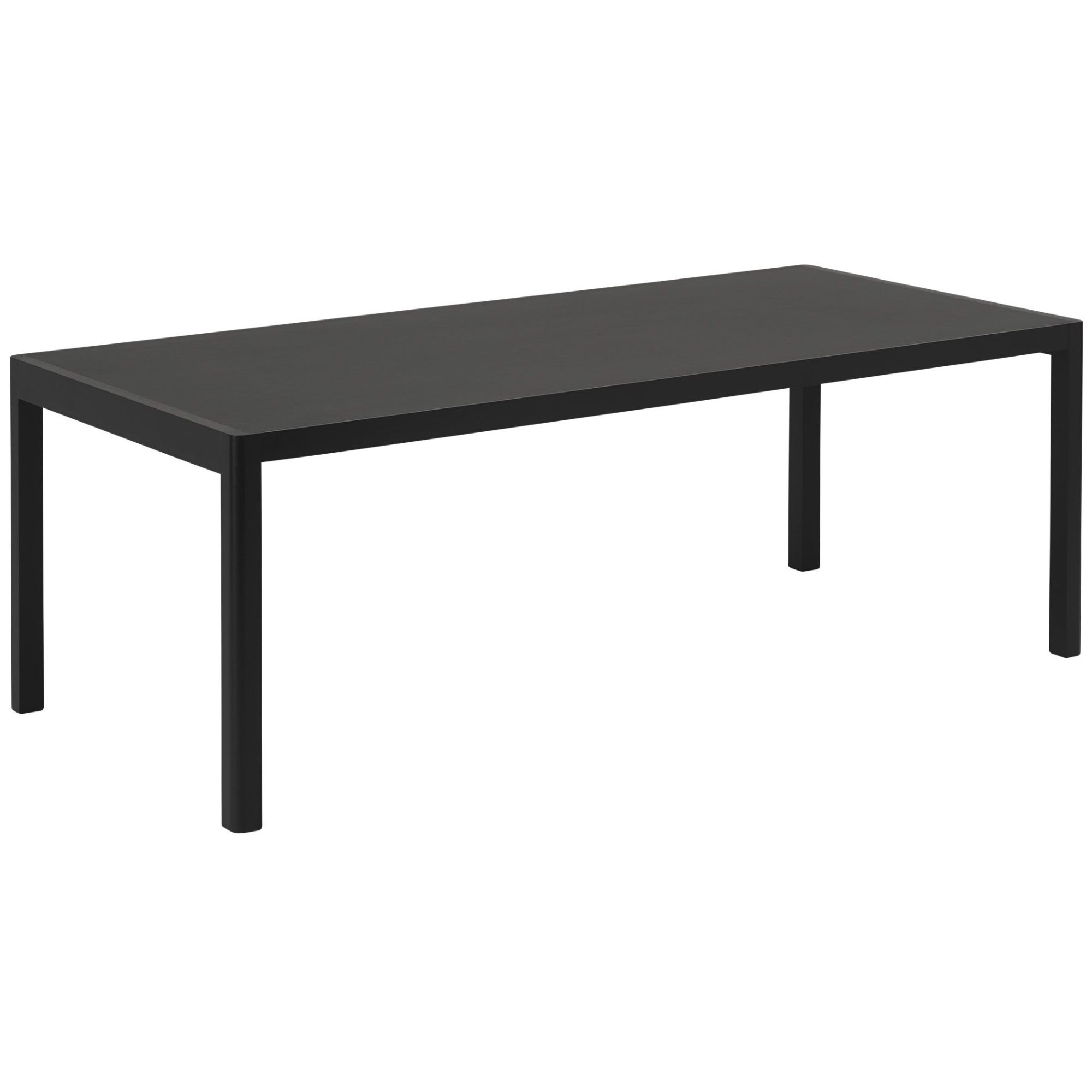 200 x 92 cm – black linoleum tabletop + black base – Workshop Table - Muuto