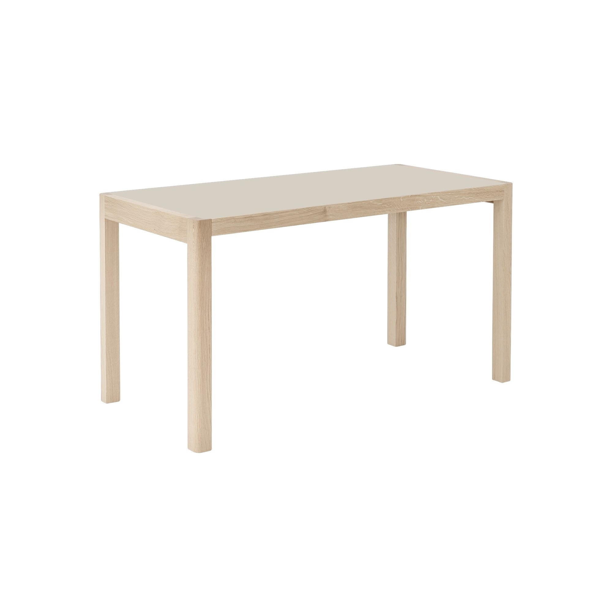 130 x 65 cm – plateau linoléum gris chaud – Table Workshop - Muuto