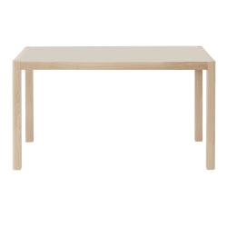 130 x 65 cm – plateau linoléum gris chaud – Table Workshop - Muuto