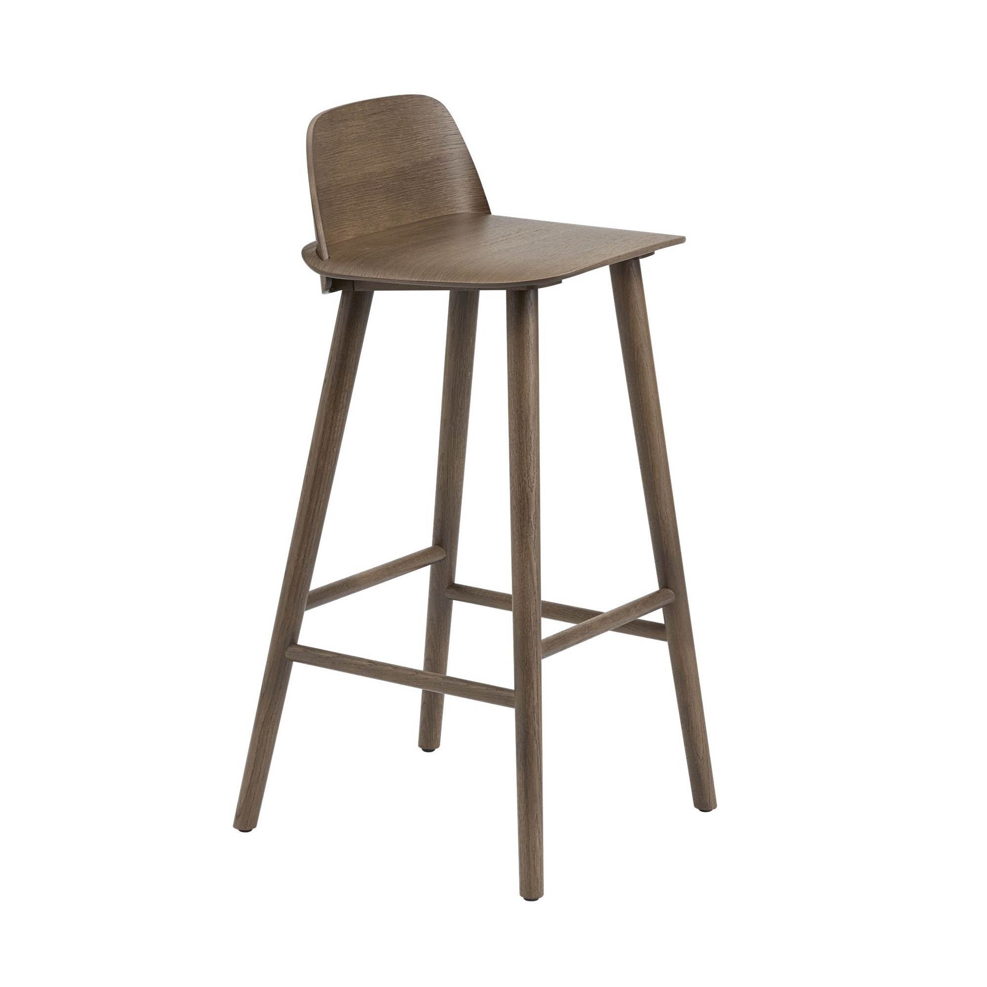 teinté brun foncé - tabouret de Bar Nerd (H65 ou 75 cm) - Muuto