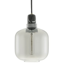 small - smoke / black marble - Amp pendant - Normann Copenhagen