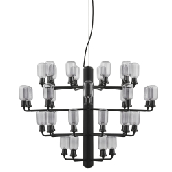 fumé / marbre noir - grand chandelier Amp - Normann Copenhagen