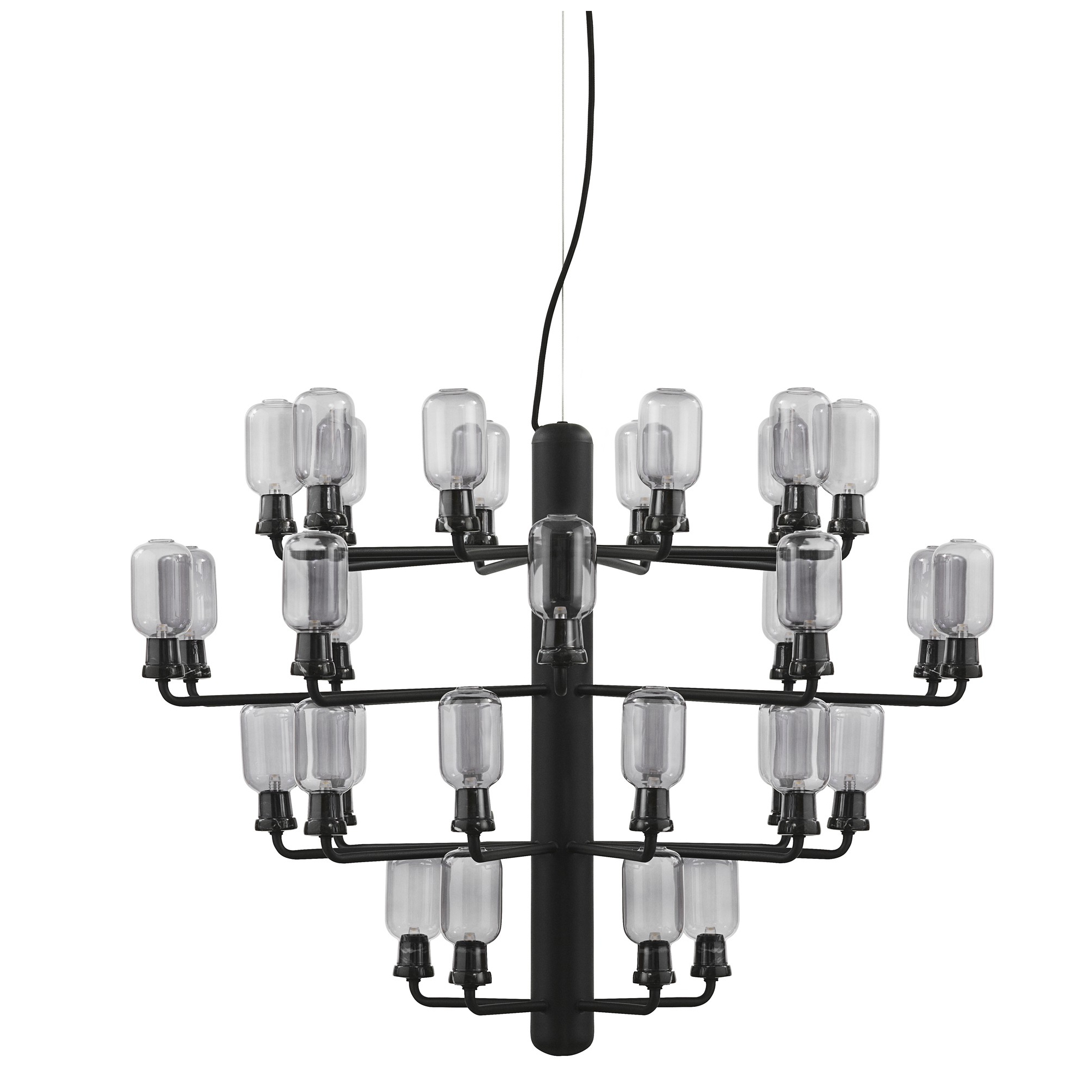 fumé / marbre noir - grand chandelier Amp - Normann Copenhagen