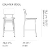 H65cm - Steelcut 190 + noir/noir - tabouret de bar Loft - Muuto