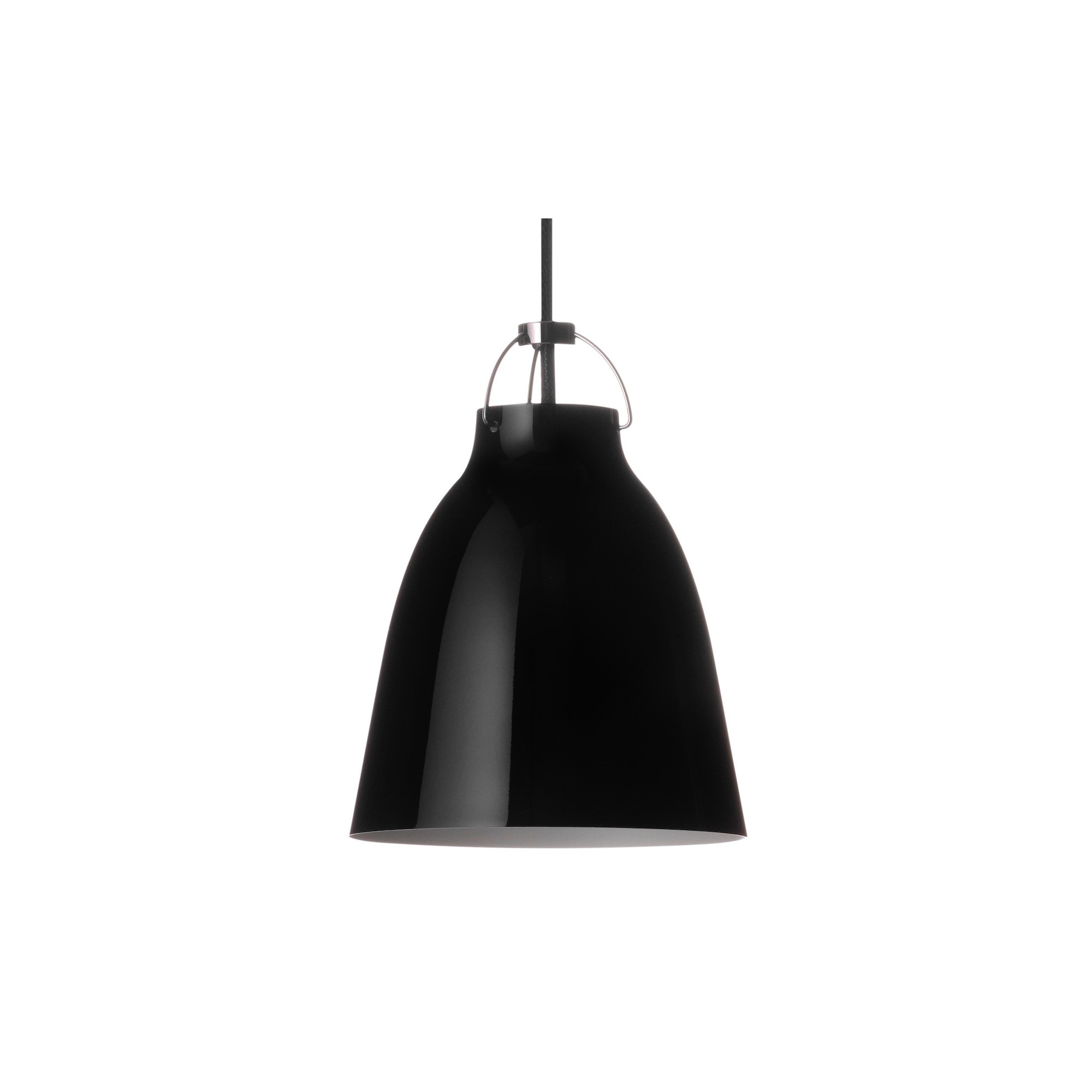 Caravaggio P1 – Glossy black + Black cable - Fritz Hansen