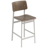 H65cm - gris/teinté brun foncé - tabouret de bar Loft - Muuto