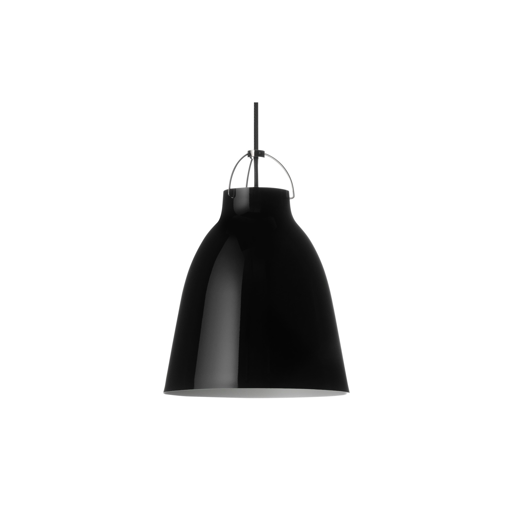 Caravaggio P2 – Glossy black + Black cable - Fritz Hansen