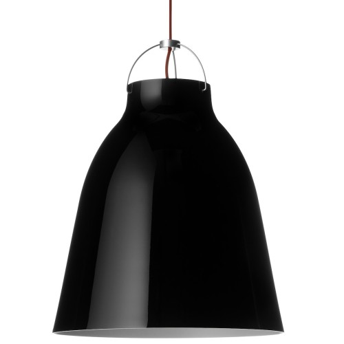 Caravaggio P3 – Glossy black + Red cable - Fritz Hansen