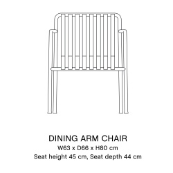 Dining armchair - Palissade galvanised - HAY