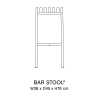 Barstool - Palissade anthracite - HAY